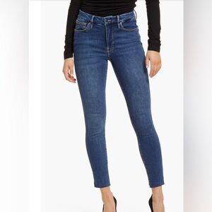 Good American Good Legs Crop Raw Hem Blue835 wash. Size 2/26